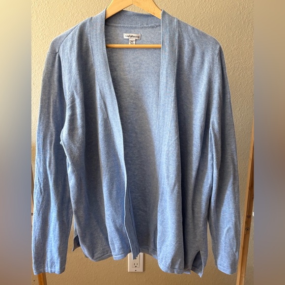 croft & barrow Sweaters - Croft & Barrow | Light Blue Open Cardigan | XL | Cotton Blend